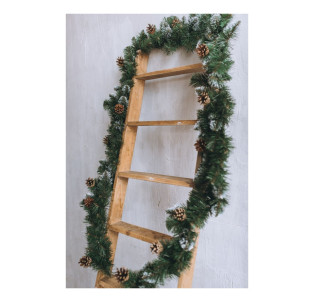 Гірлянда ялинкова з напиленням та натуральною шишкою